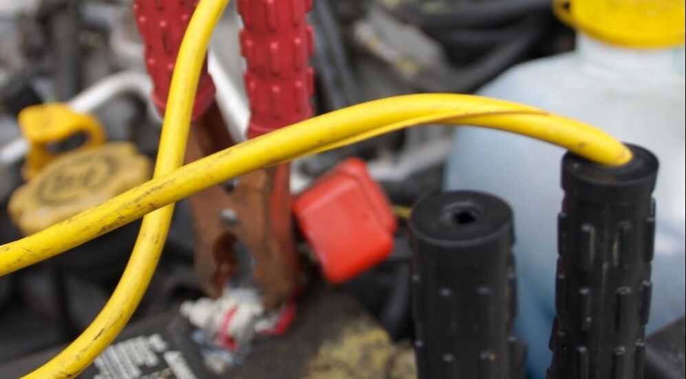Battery and Jumper Cables connected